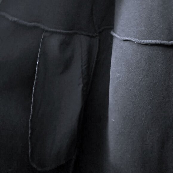 Women’s Longline "Teddy" Fleece Coat Black Size M Like New - Picture 5 of 9